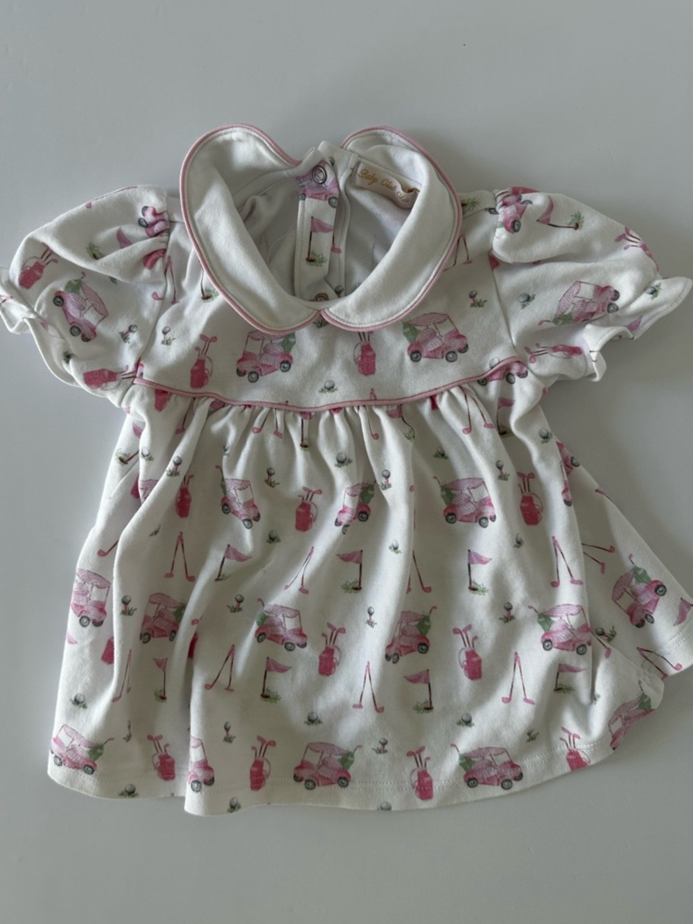 Baby Club Chic Collared Golf Cart Dress Toddler 18-24 Months 100% Pima Cotton